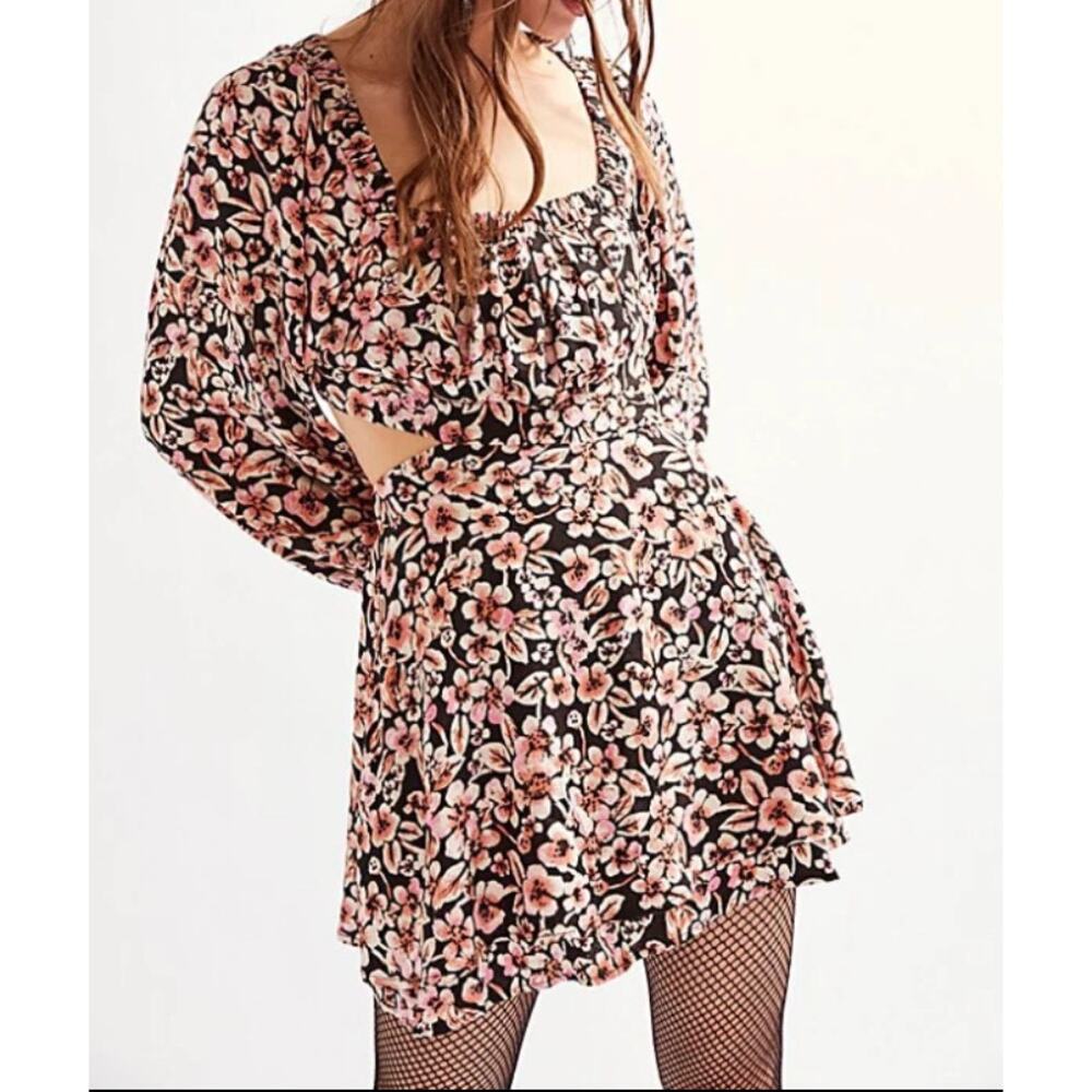 New Free People Jael Printed Mini Dress Size XSmall